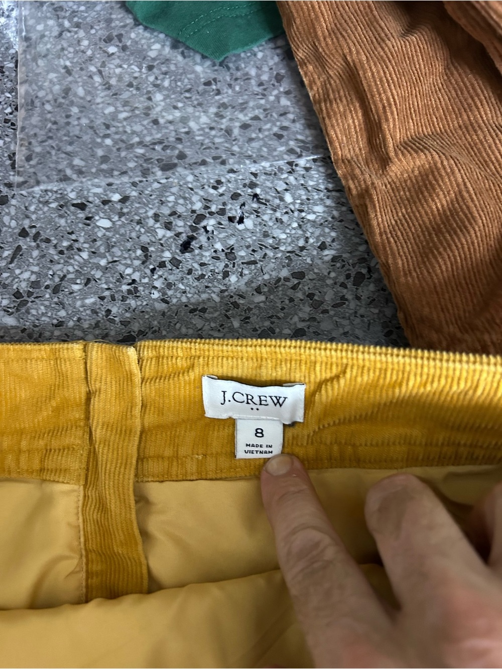 J. Crew Mustard Yellow Corduroy Mini Skirt - Picture 4 of 4